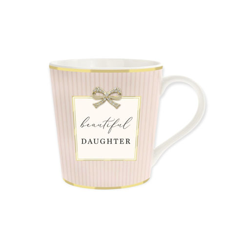 Picture of MADELINE BEAUTIFUL DAUGHTER PINK STRIPED MUG